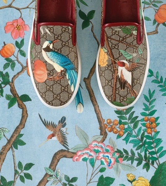 We Love These Heavenly Gucci Canvas Slip-On Shoes