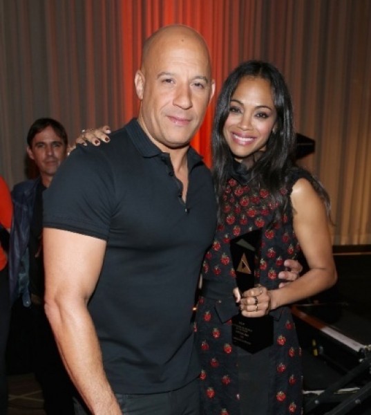 Zoe Saldana Receives NALIP Latino Media Award From Vin Diesel