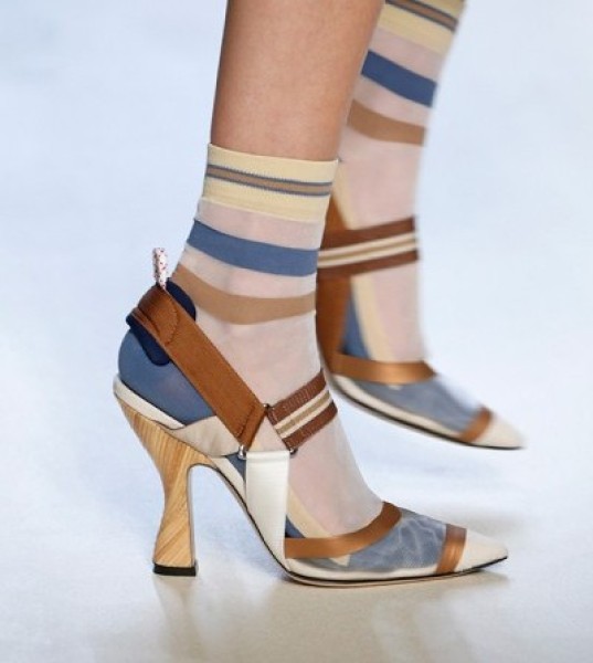 Socks and heels is the style of the season