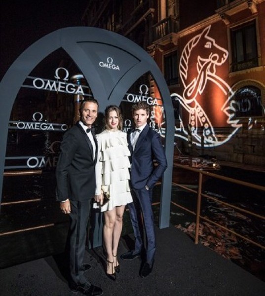 Omega and Eddie Redmayne celebrate the Aqua Terra in Venice