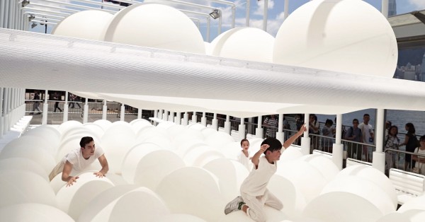 Insta-art: Snarkitecture takes over Hong Kong's harbour