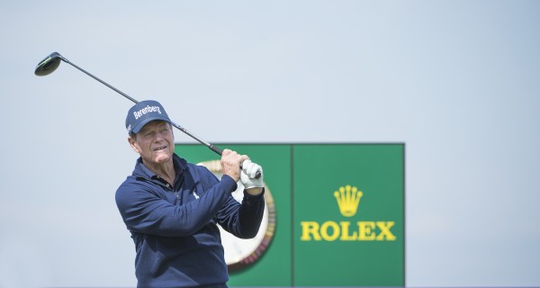 Rolex, Tom Watson and Dominic Wall at the 148th Open Championship of golf