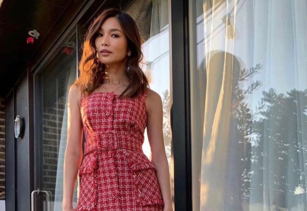 Gemma Chan spotlights Asian designers on Raya press tour