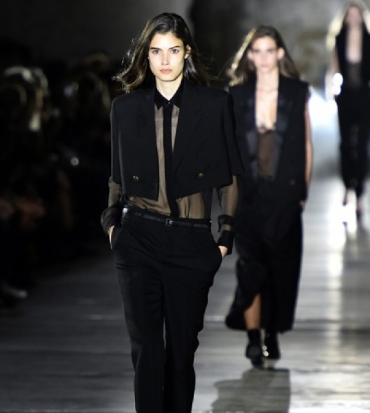 Vaccarello Goes Hell for Leather at Saint Laurent