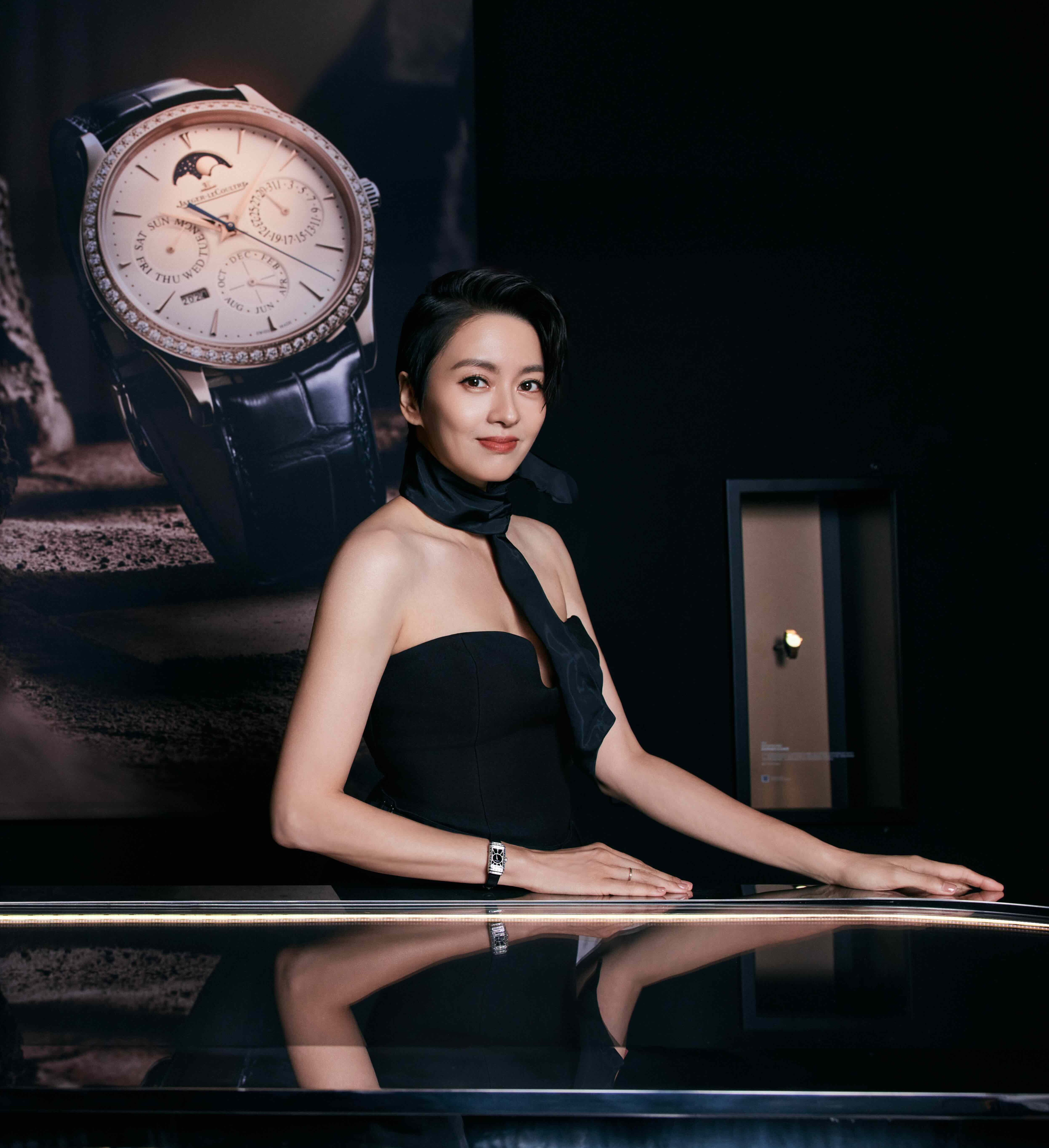 A line-up of stars joined JLC during the opening of its exhibition. From left: Gigi, Jackson Yee, Julian Cheung, Karena Ng, Wang Shun, Xingyue Wang, Zhu Zhu and Zhang Ziyi