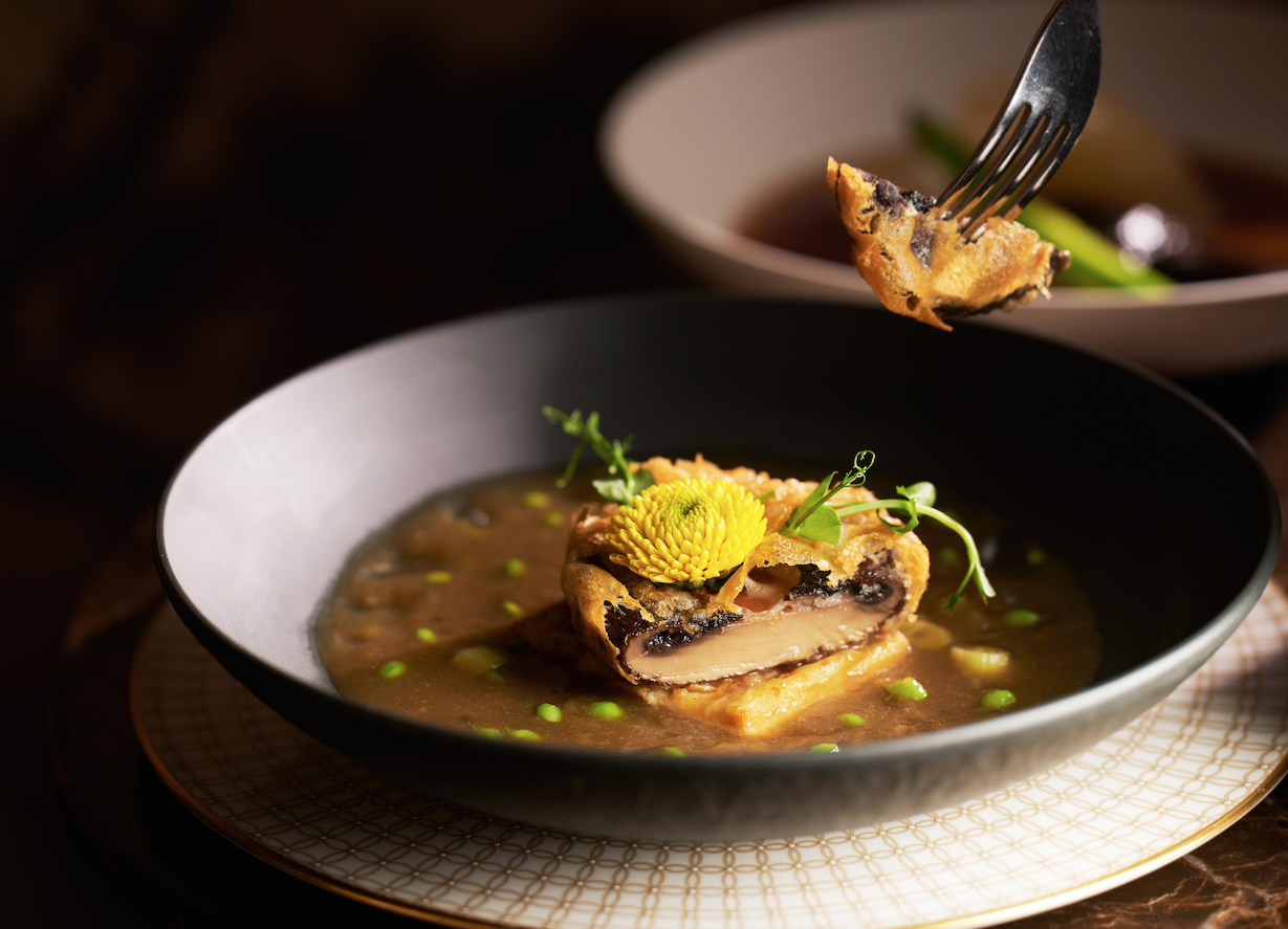 Chef Tsang's deep fried crispy New Zealand Portobello mushroom.