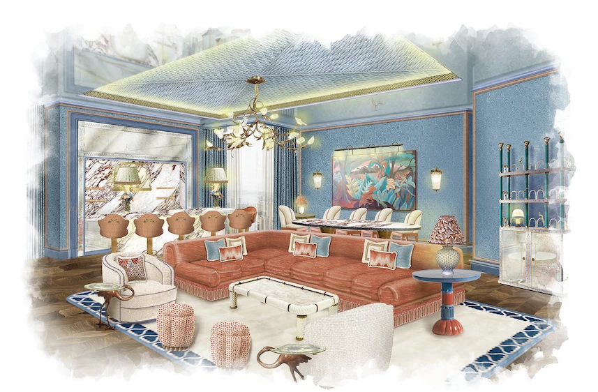 Deep Water Pavilia sketches.
