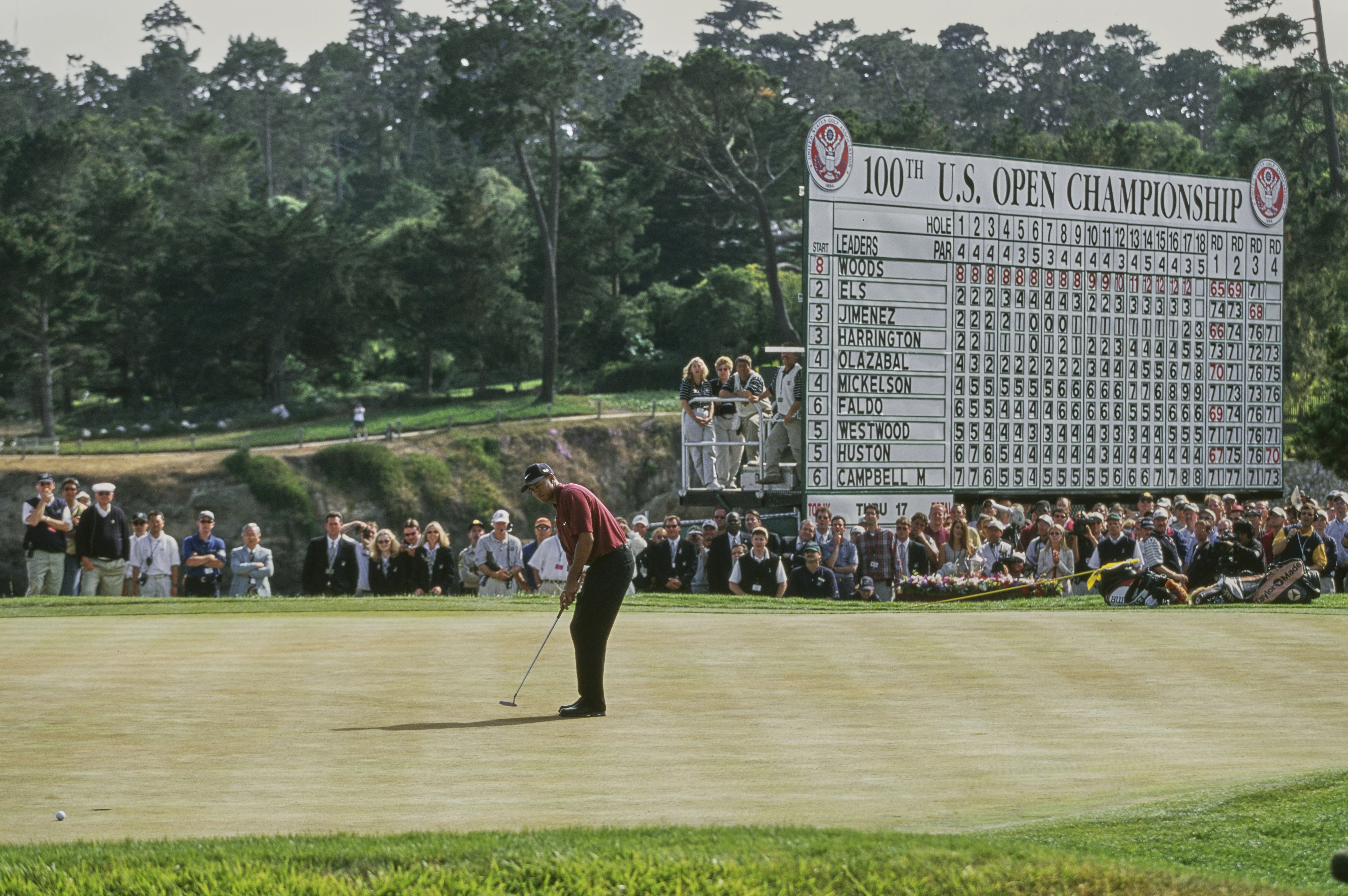 Tiger Woods making history at the 100th U.S. Open.