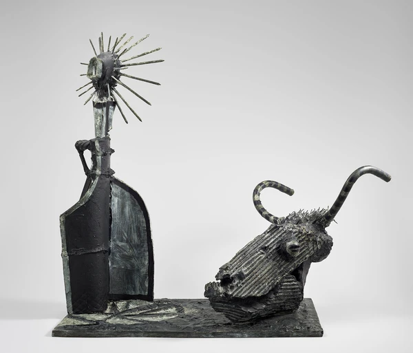 Goat Skull, Bottle and Candle (1951)