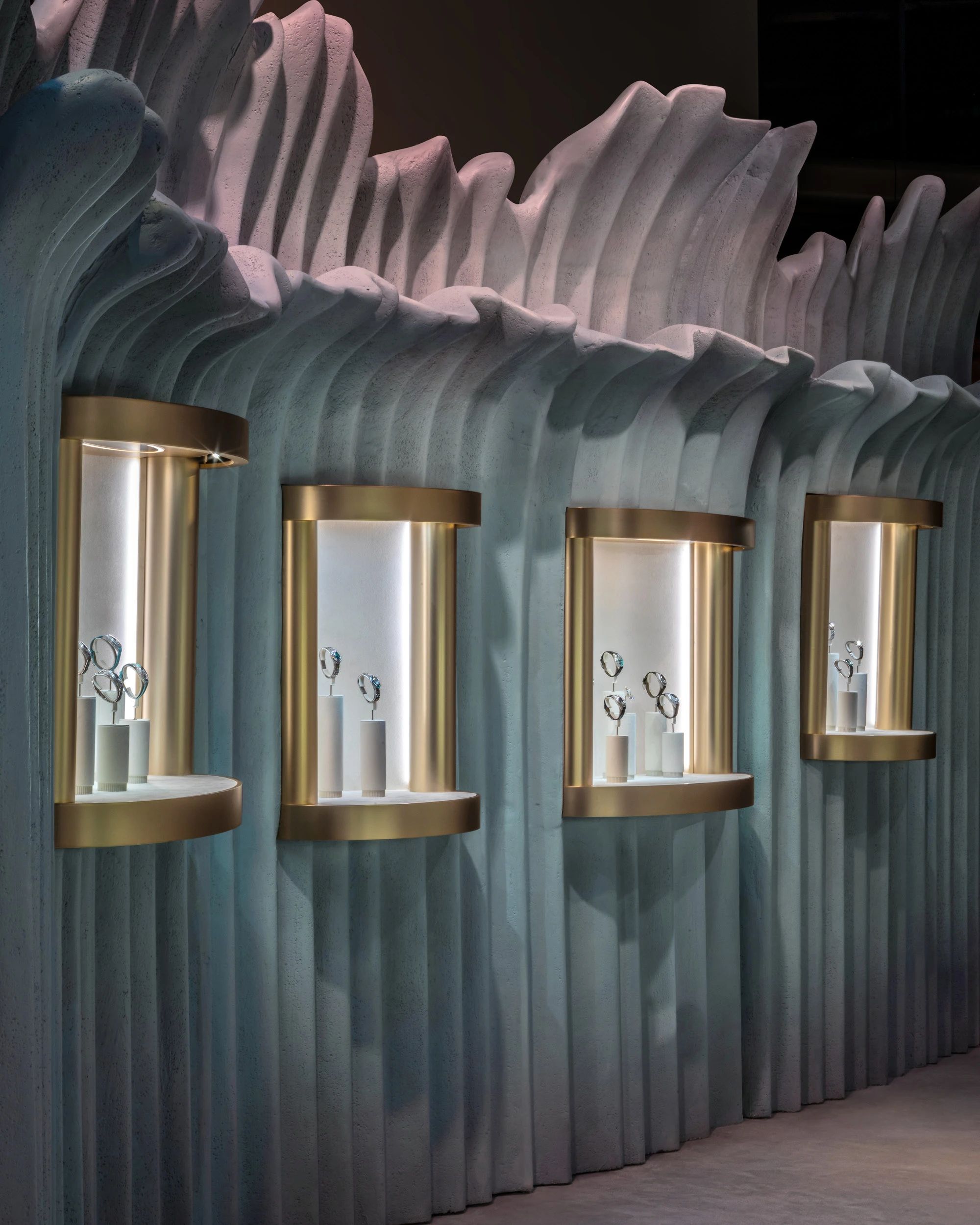A display of high jewellery watches at the Blue Book launch event.