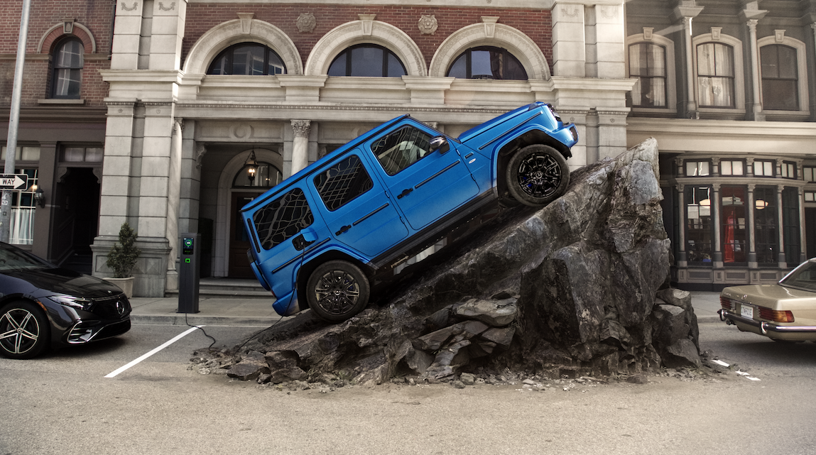 Mercedes-Benz: The G580e is fully electric and ready to tackle any terrain. 