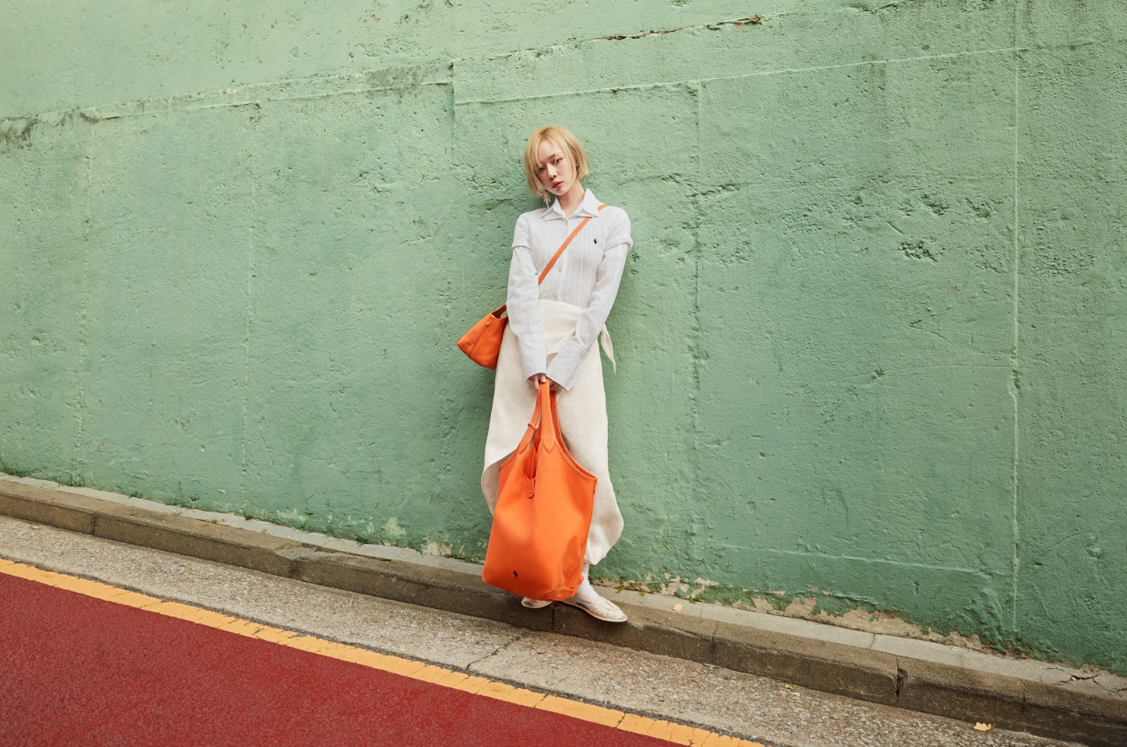 Aespa's Winter features in Polo Ralph Lauren's new Spring handbag collection