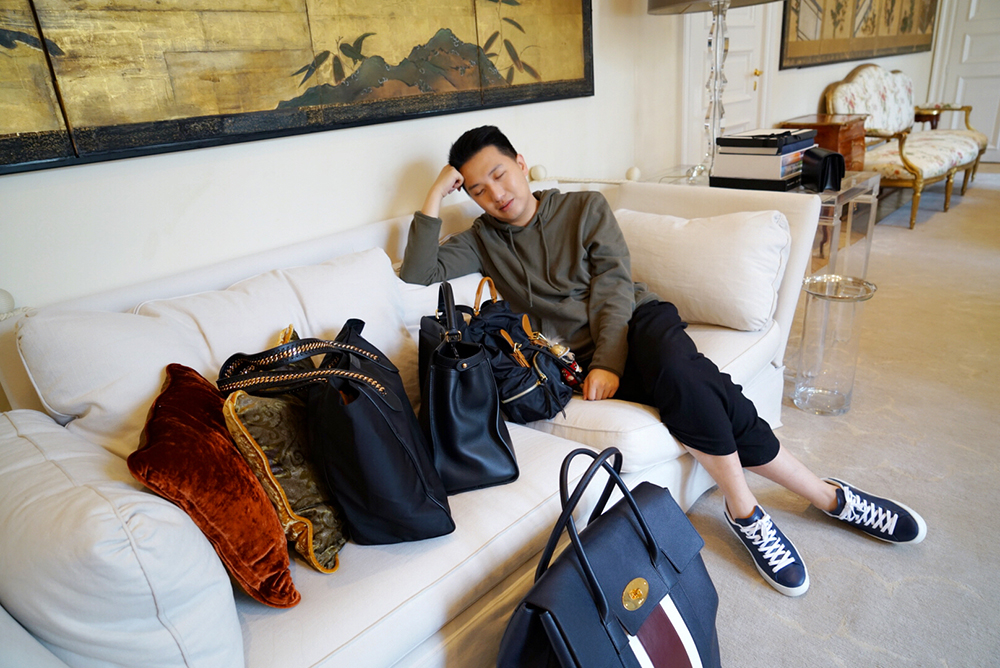 Mr Bags at Paris Fashion Week earlier this year