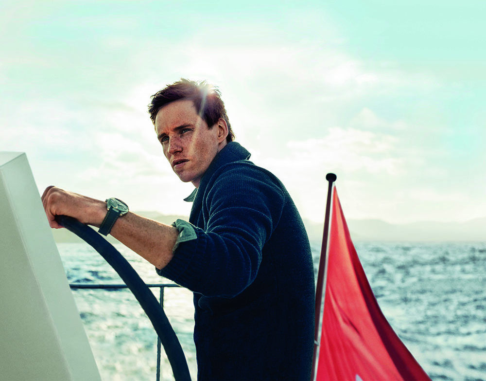 Eddie Redmayne strikes a pose in the latest Aqua Terra campaign, shot in Ibiza