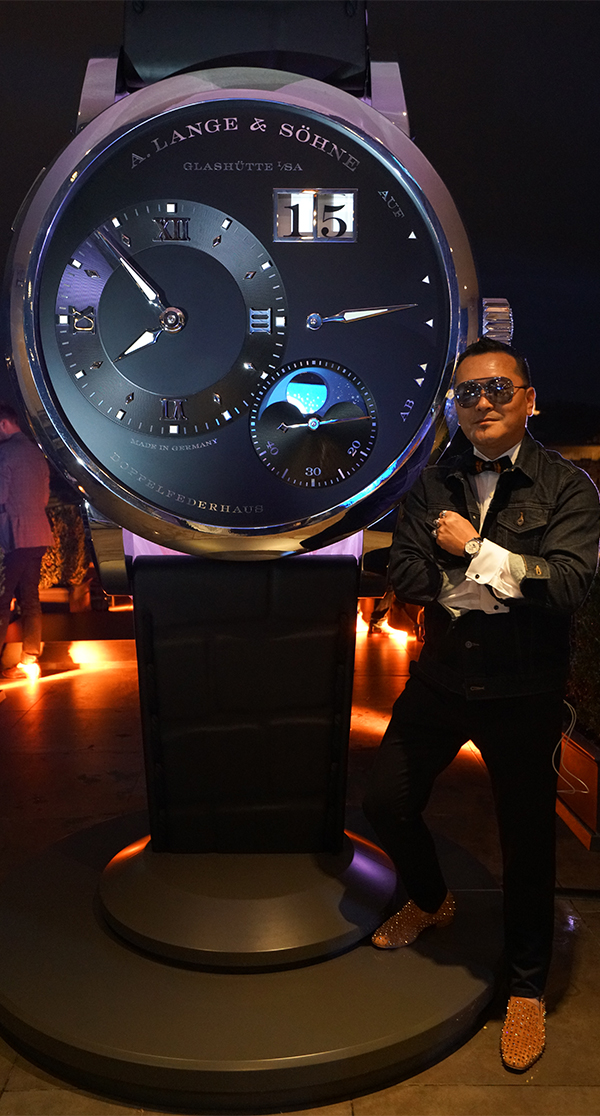 #legend creative director Gordon Lam attends the launch of A. Lange & Söhne’s 1815 Rattrapante Perpetual Calendar Handwerkskunst on the rooftop of The Westin Excelsior, Florence