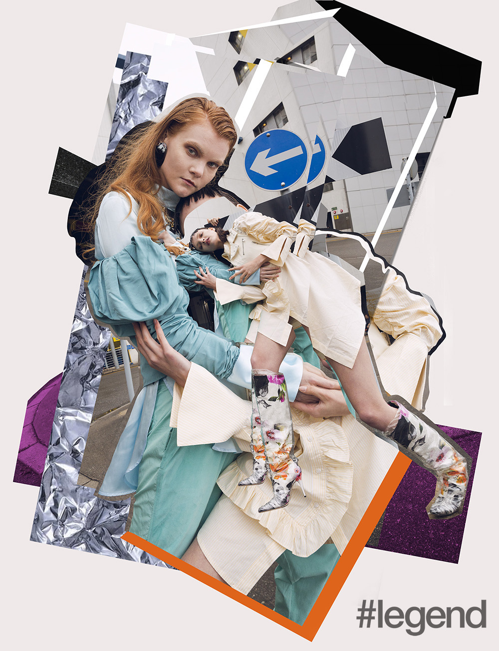 On Clarice (right): Blazer by Sandro, dress and trousers by Laurence & Chico; On Olga (left): Hoodie by Sandro, dress by Laurence & Chico and trousers by Michael Kors Collection 