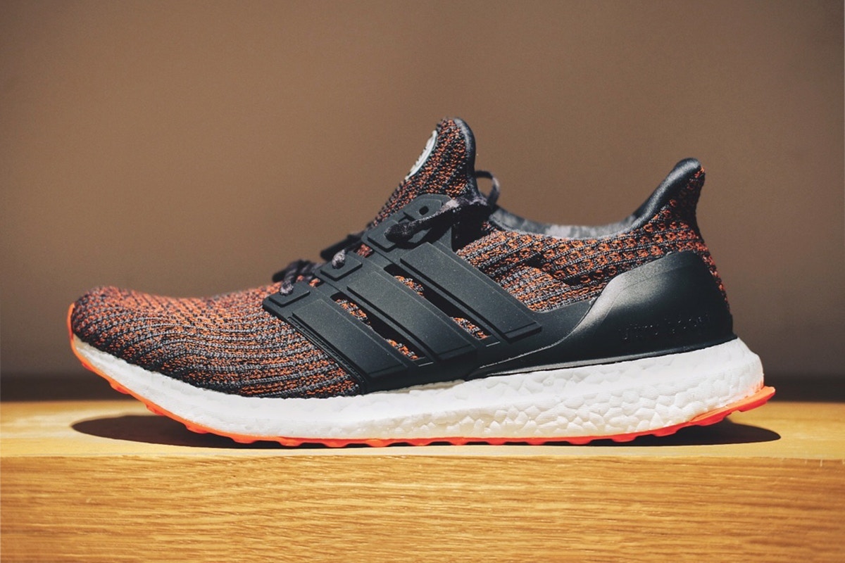 Adidas's UltraBOOST running shoe features BOOST technology soles.