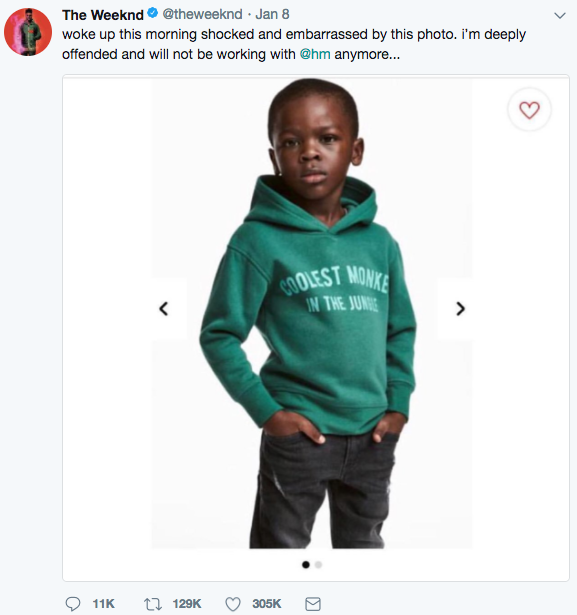 The Weekend immediately took to Twitter to express his outrage