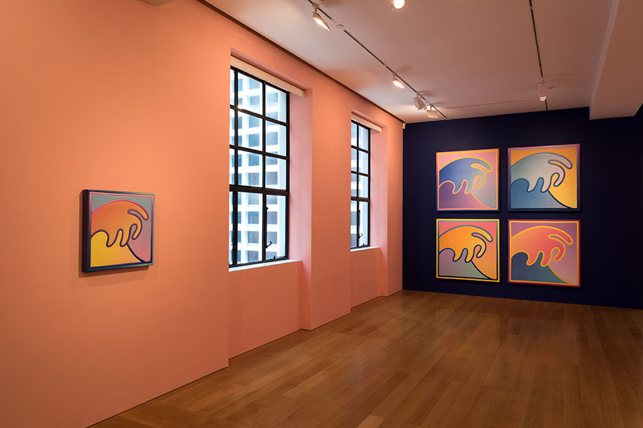 Alex Israel's work on display at the Gagosian gallery 