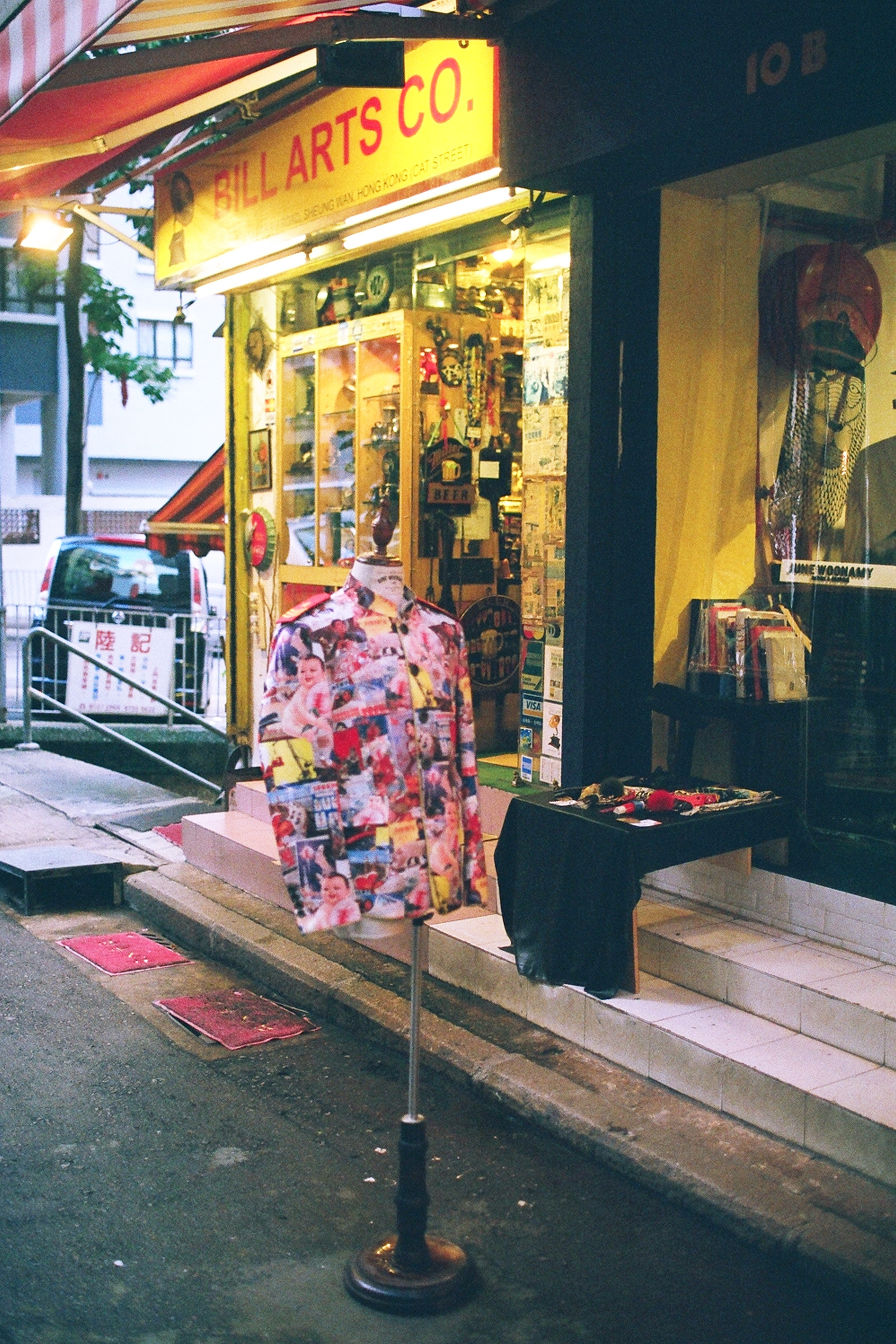 Little street vendors with an eclectic collection of things to rummage through