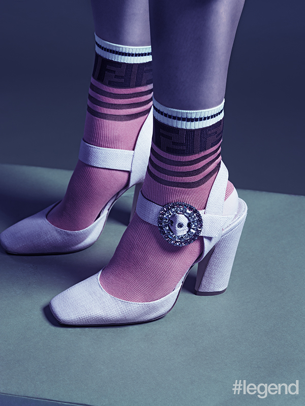 Shoes_Jimmy Choo; Socks_Fendi