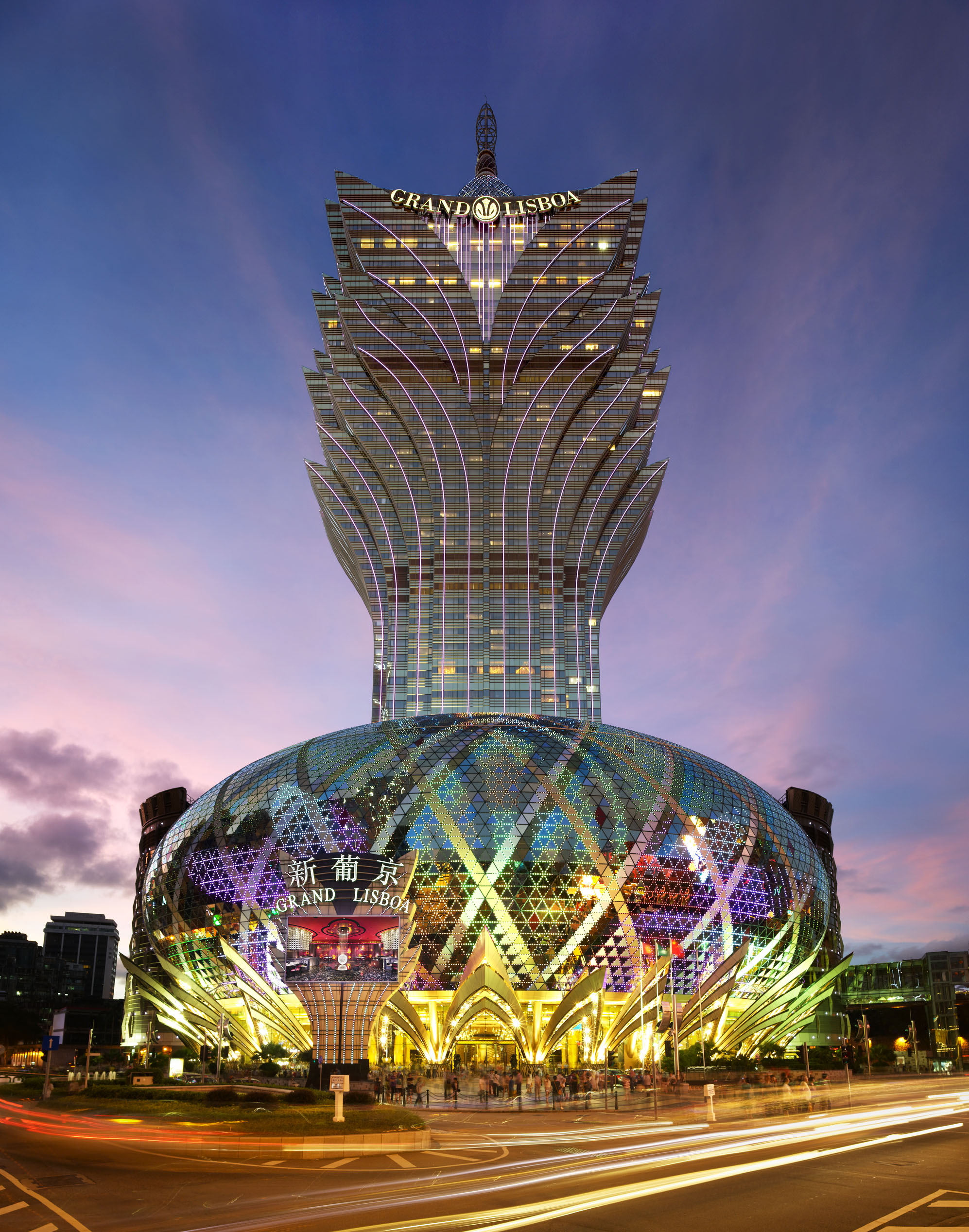 The Grand Lisboa hotel in the heart of Macau 