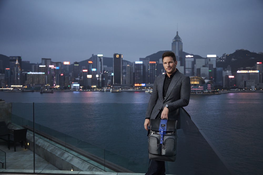 Longtime TUMI user, Chris Pratt, is the face of the brand's Asia Pacific and Middle East Fall 2019 campaign. Photo: Courtesy of TUMI.