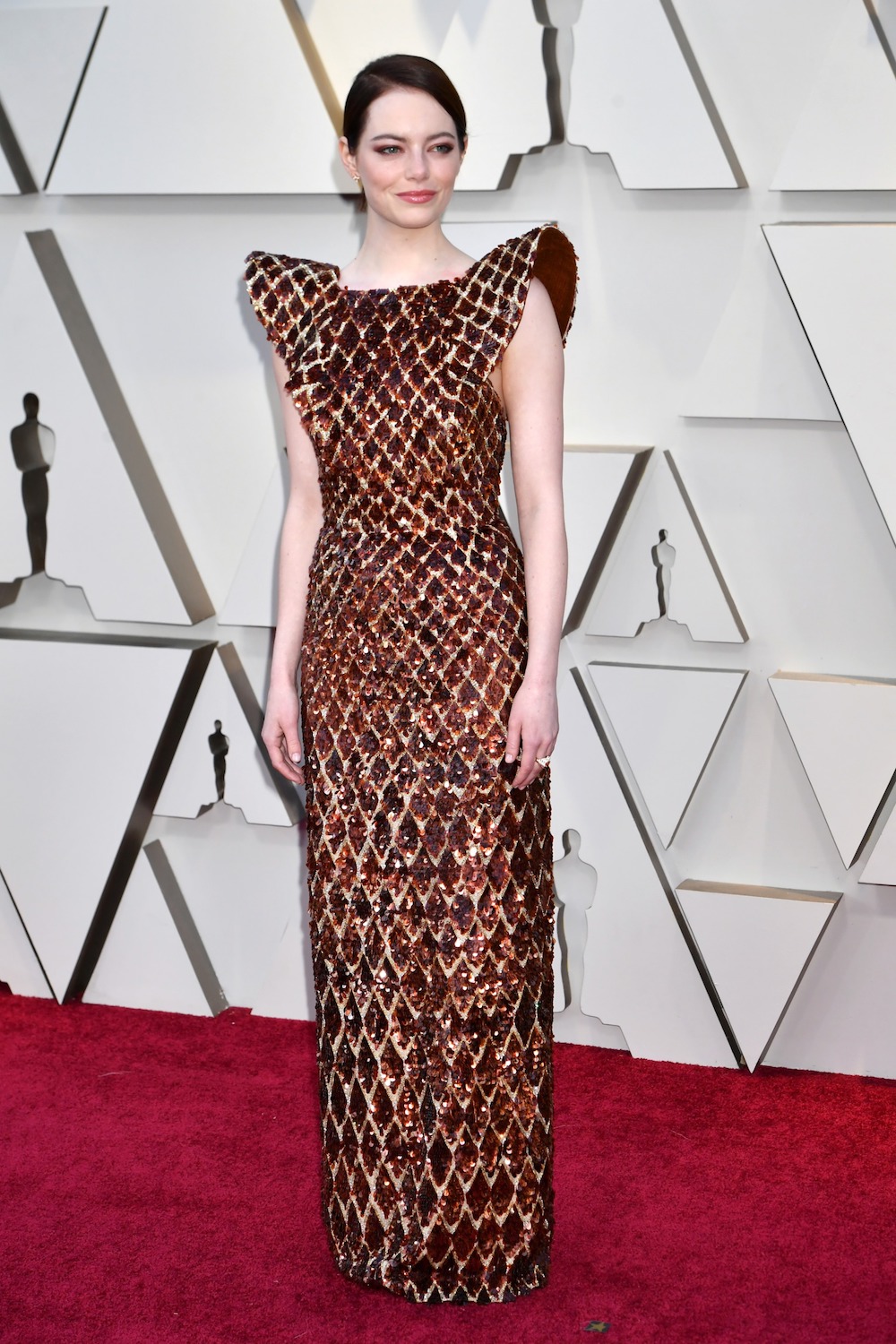 Emma Stone in custom Louis Vuitton