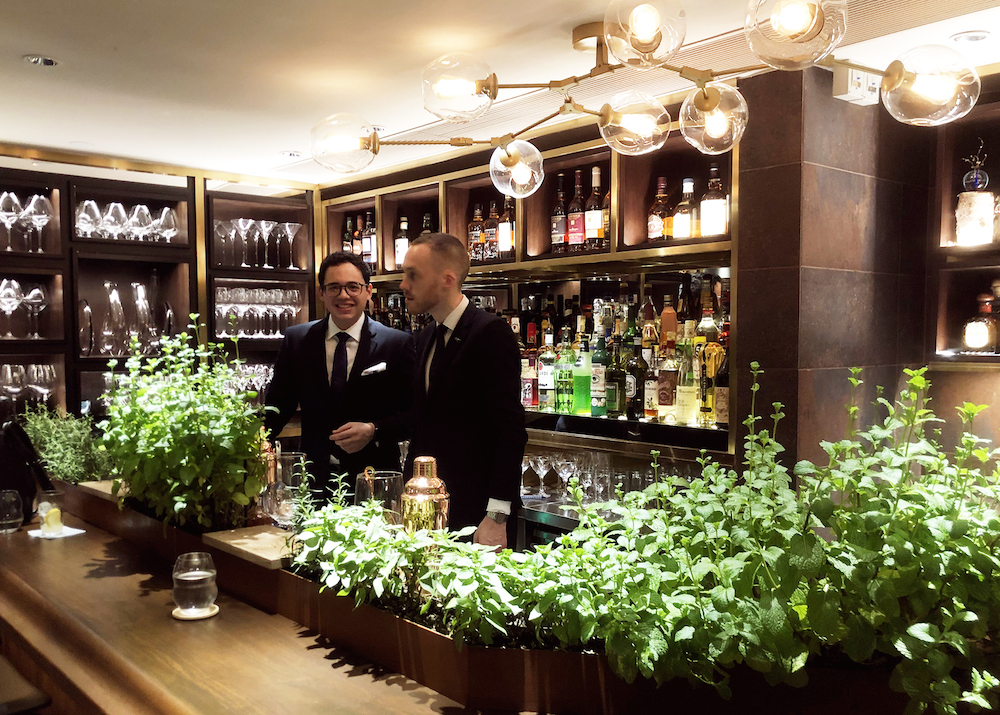 Bar seating at Roganic Hong Kong 