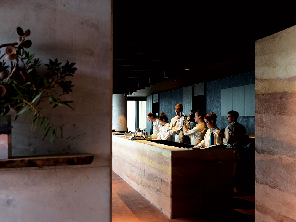 The earth tones on the walls and floors were reflected in the uniforms (Credit: Jason Loucas)