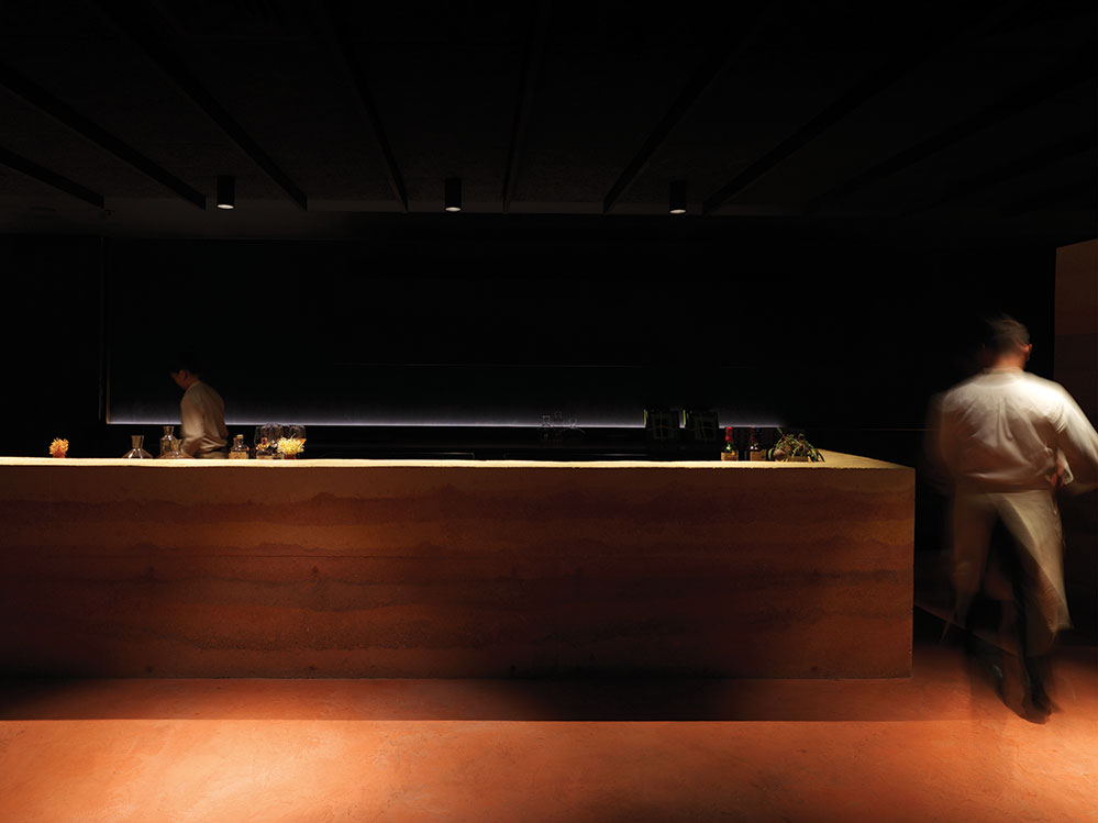 The restaurant pop-up offered a stripped-down decor (Credit: Jason Loucas)