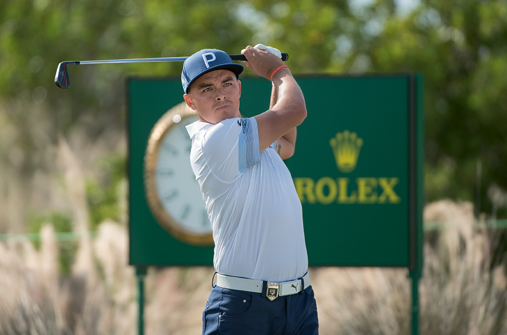 Rolex Testimonee Rickie Fowler at The Hero World Challenge in 2017