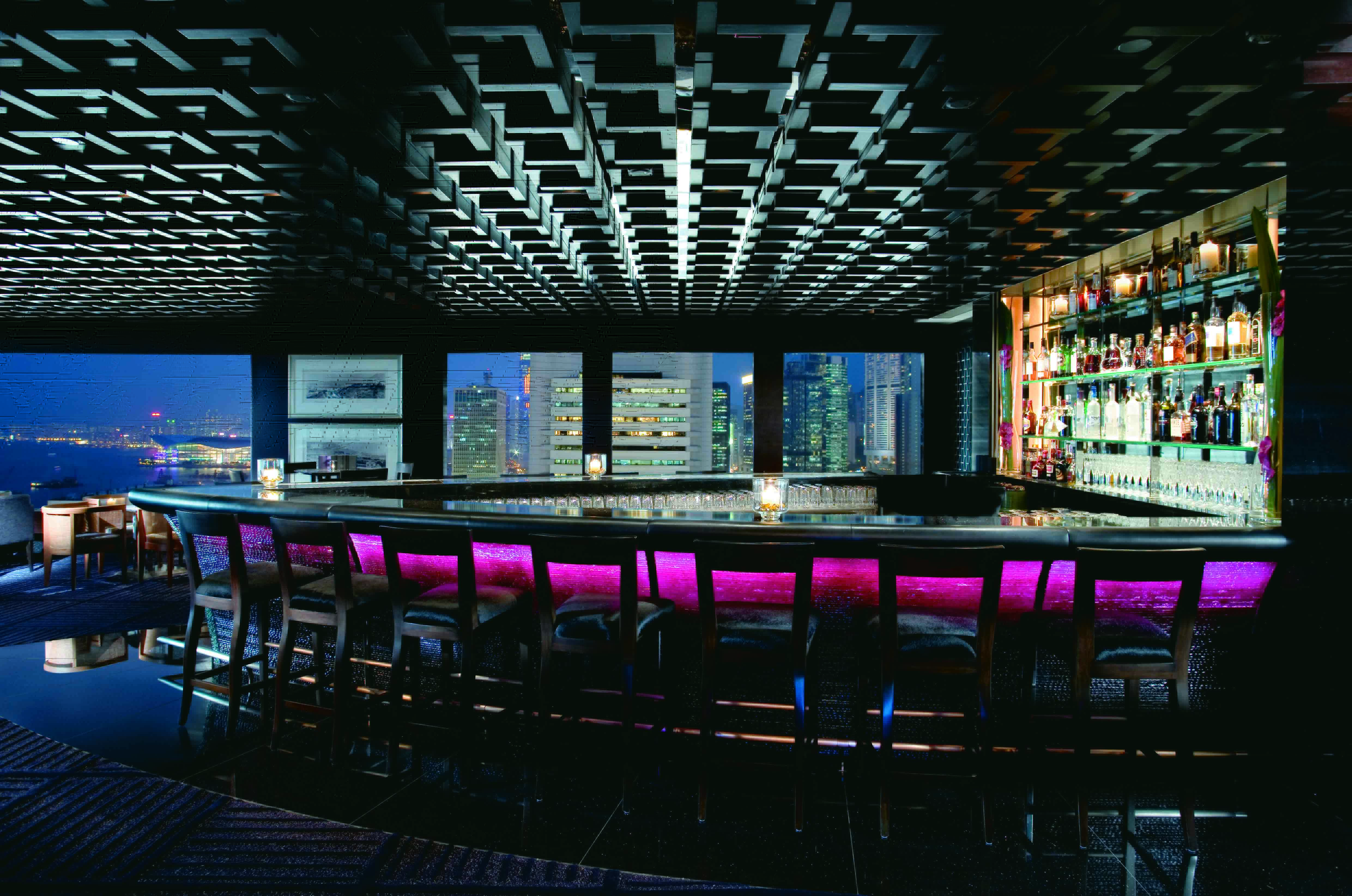 Sadly we don't have a photo of the Champagne cocktail, so this gorgeous shot of M Bar will have to do
