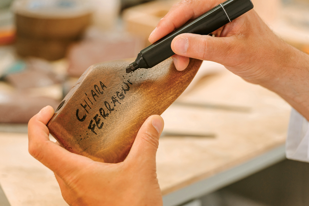 Ferragni's own last, a customised shoe-mold