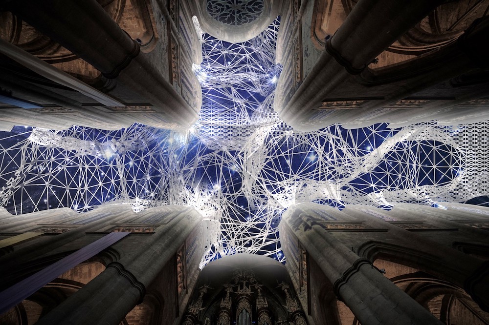 One of the digital constellations installed in Rodez Cathedral. Source: Paroisse Notre-Dame de l'Assomption