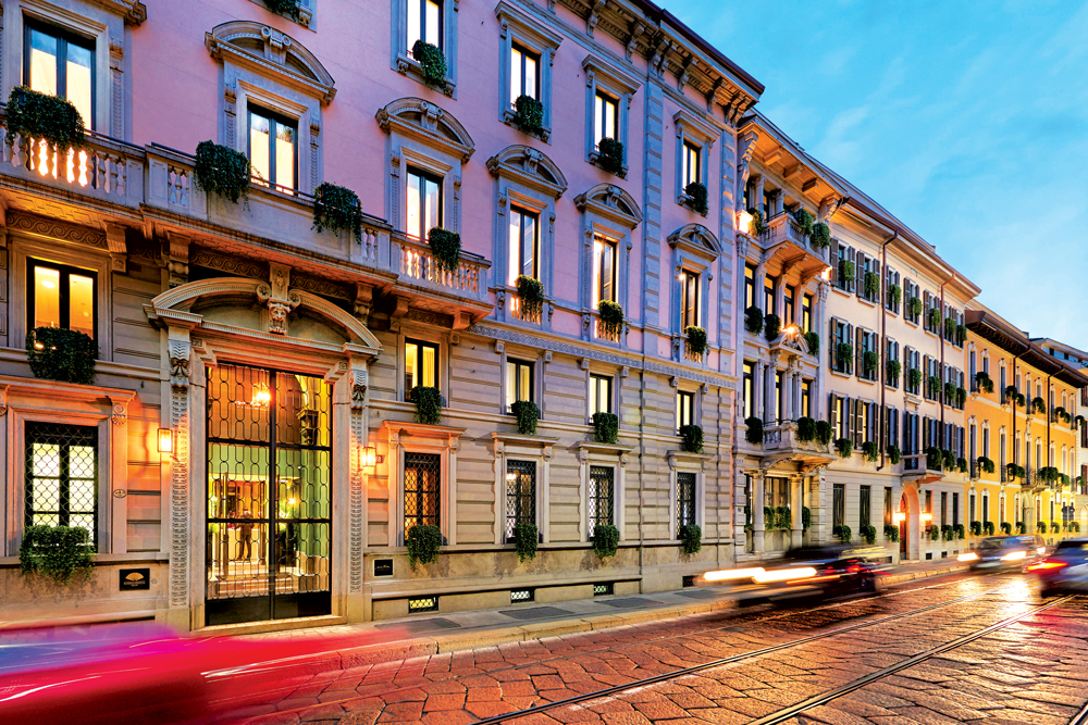 The entrance to Seta restaurant, in the Mandarin Oriental, Milan