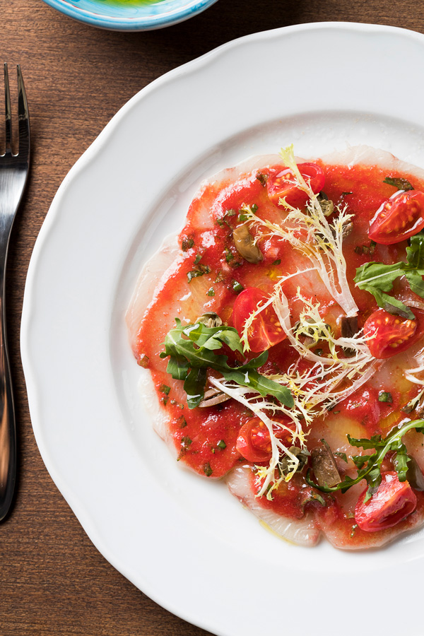 The Hamachi crudo from Osteria Marzia