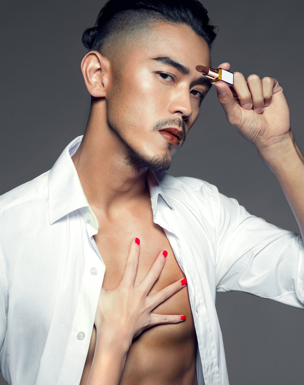 The new collection celebrates the latest trend of men embracing makeup 