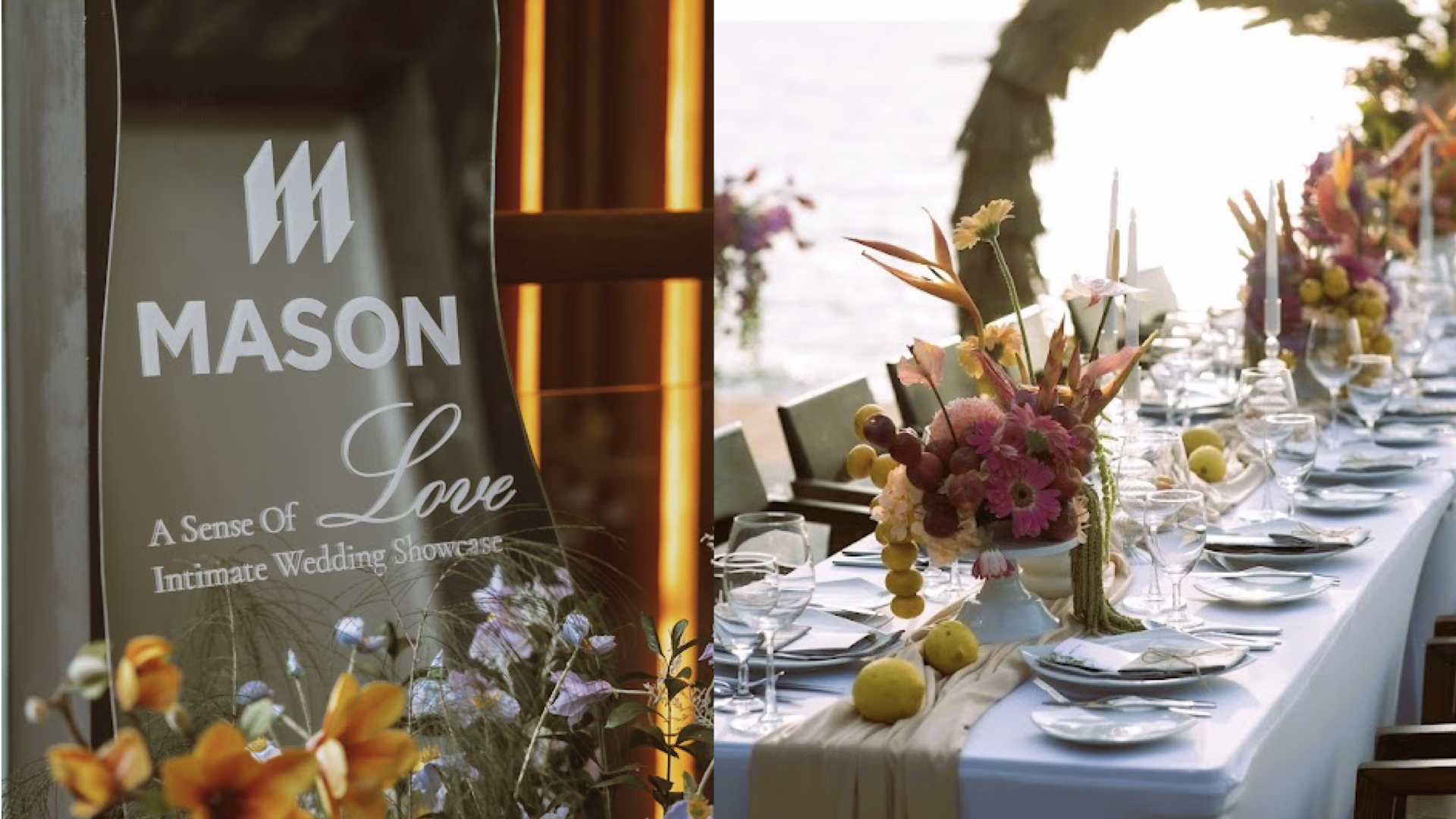 MASON presents a luxurious seaside wedding showcase for couples