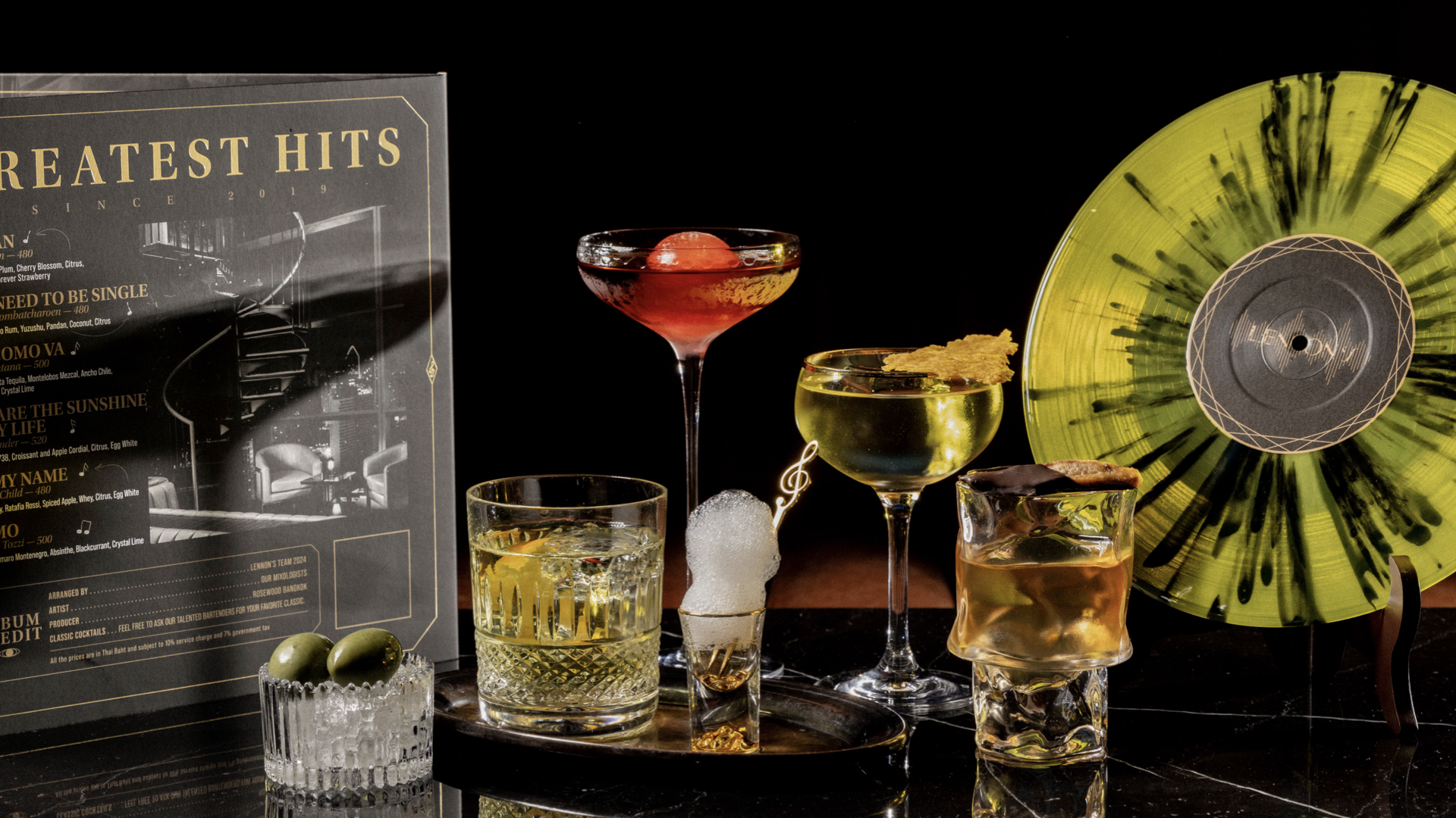 When the world of music and the art of cocktail merge as one: Discover the Exclusive 'Vinyl' Cocktail Menu at Lennon’s