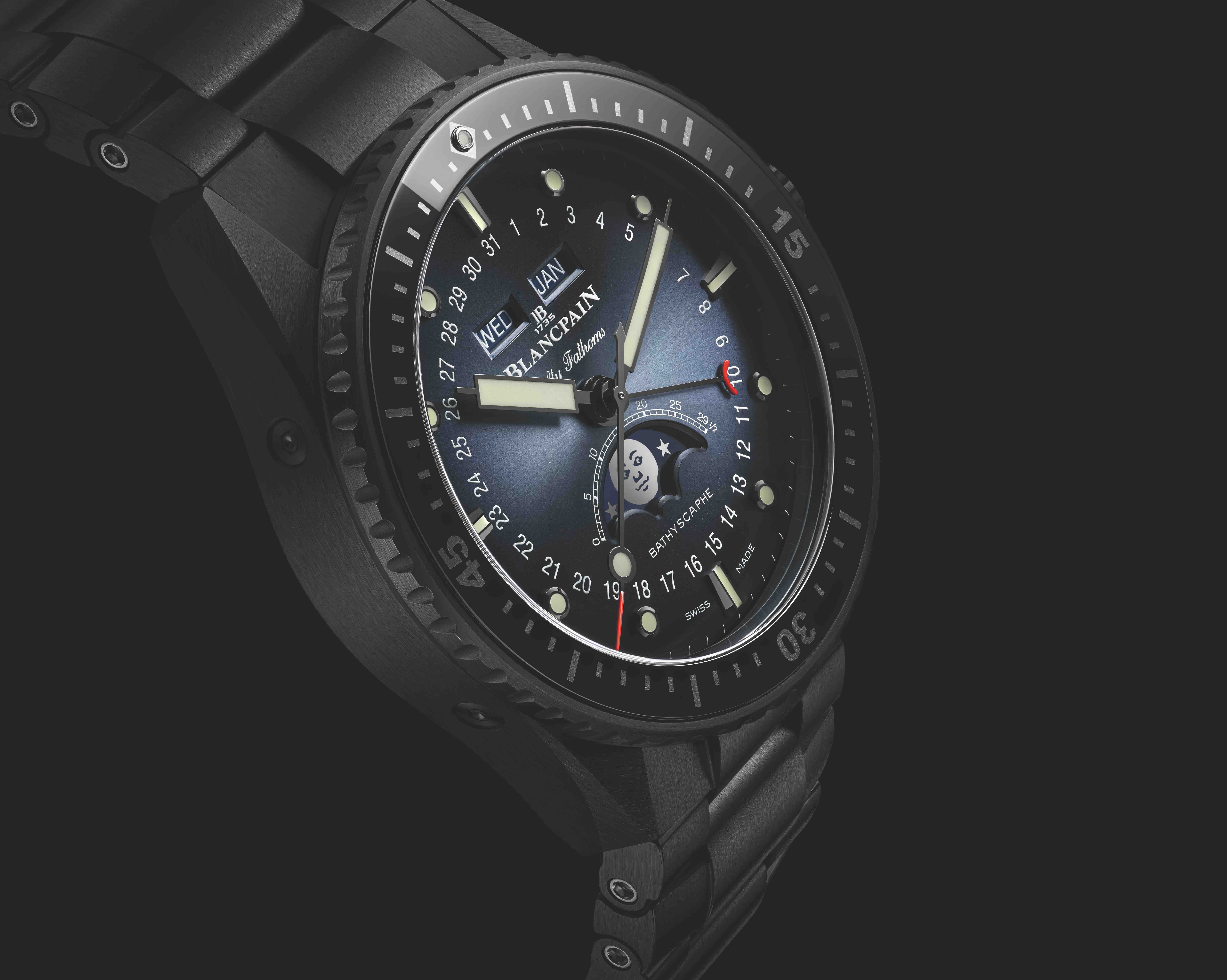 Blancpain unveils the latest Bathyscaphe Quantième Complet Phases de Lune in the Fifty Fathoms Collection
