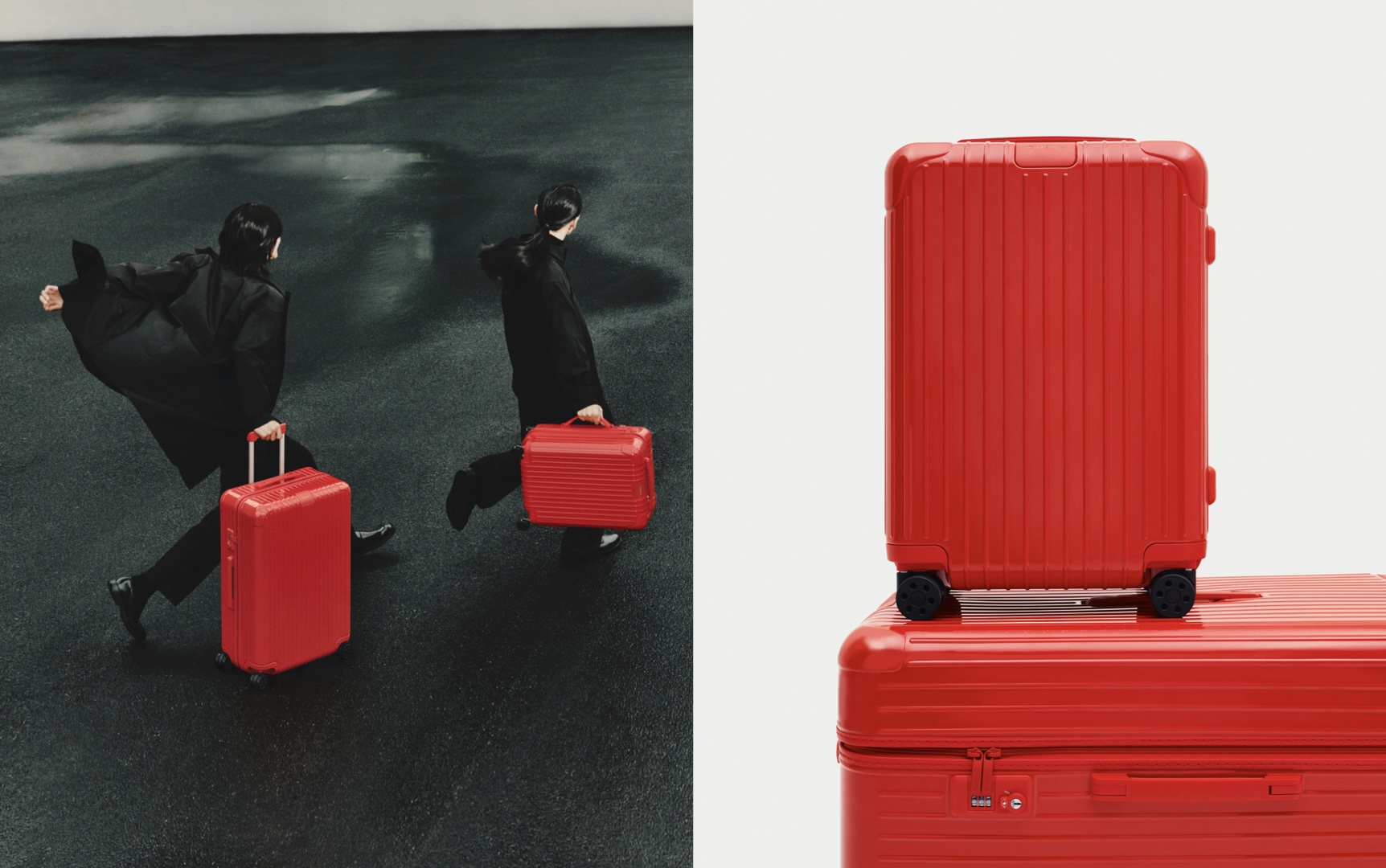 Vibrant coloured luggage models from Rimowa's Essential collection