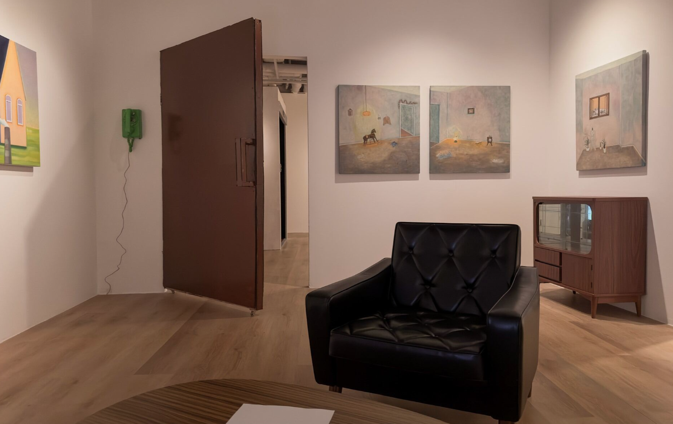 Installation view of The Elegance of Solitude, curated by Cyrus Lamprecht for JPS Gallery.