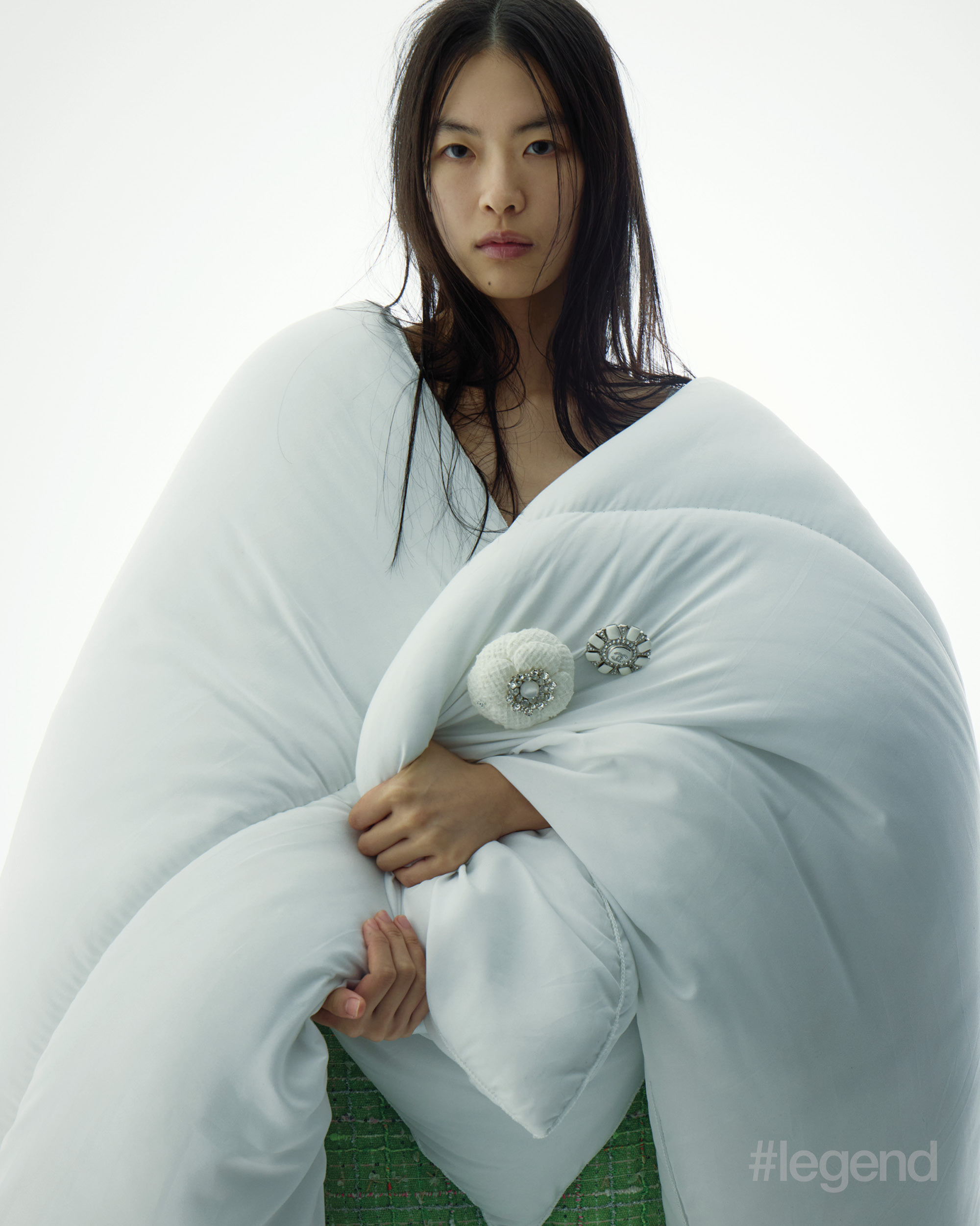 Pink ruffled chequered shirt and green chequered skirt _ Burberry