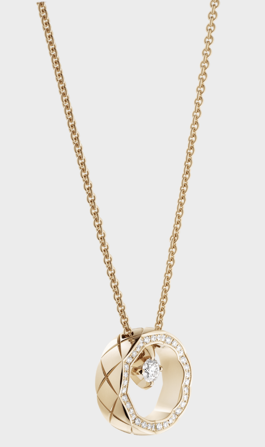 Coco necklace in 18K yellow gold with diamonds _ Chanel