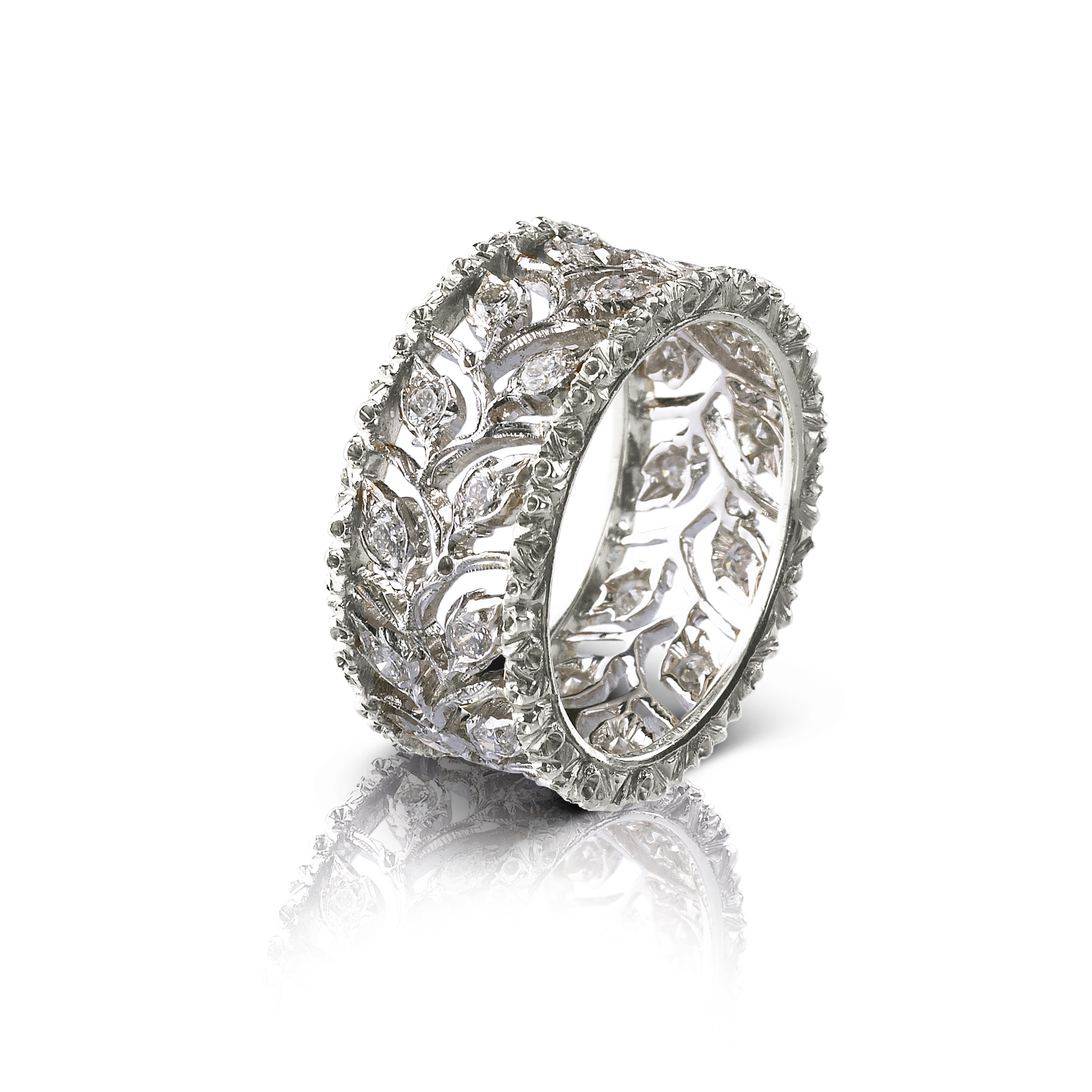 Ramage Eternelle ring in white gold _ Buccellati