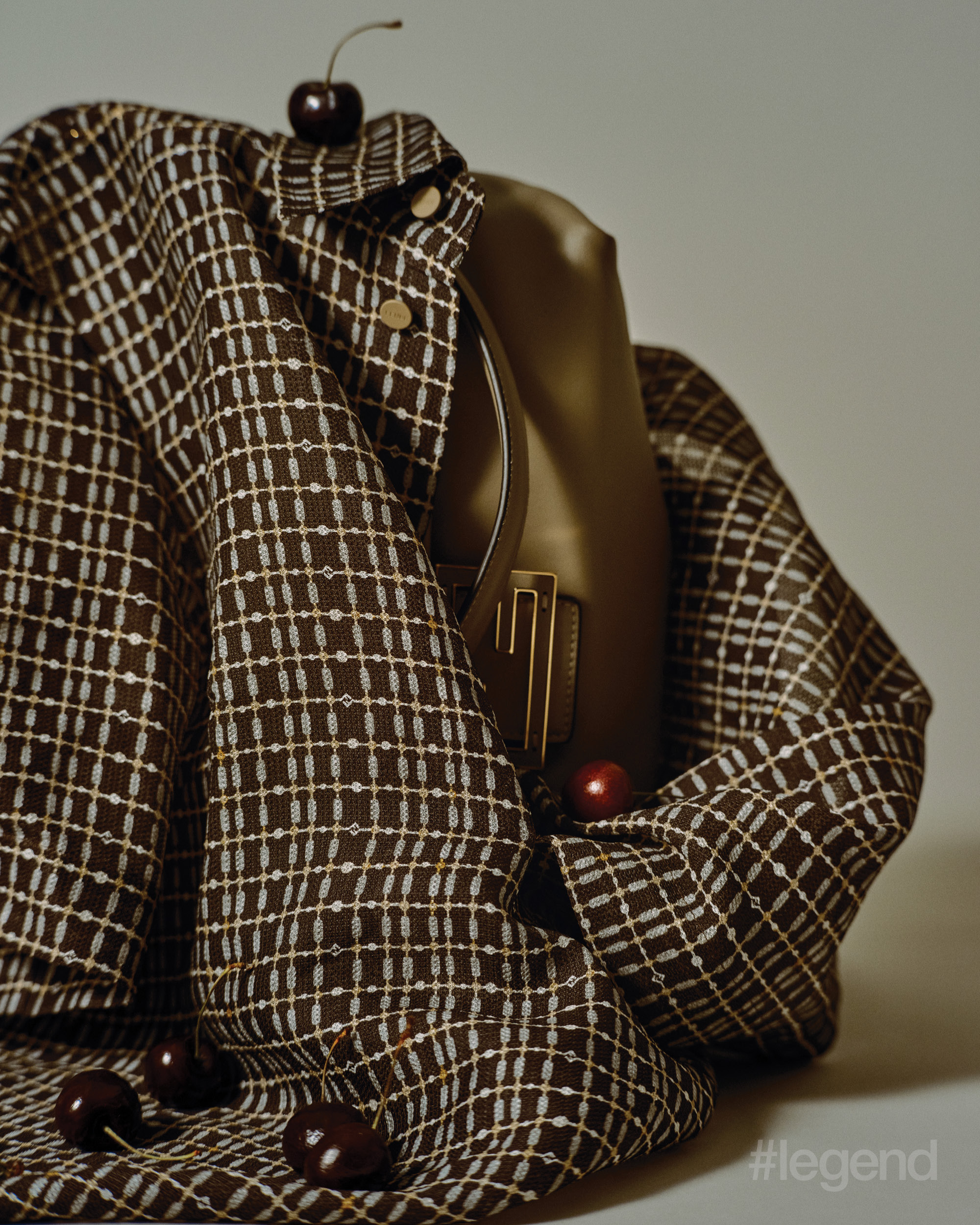 Brown shirt and bag _ Fendi