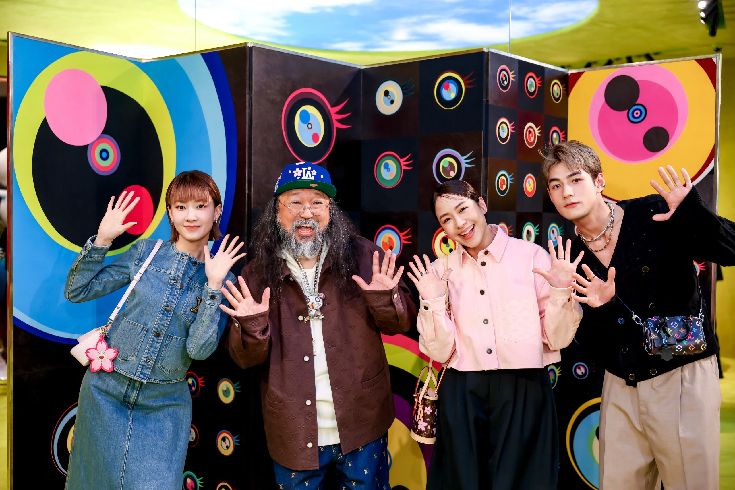 L to R: Fish Liew, Takashi Murakami, Karena Lam and Jeffrey Ngai